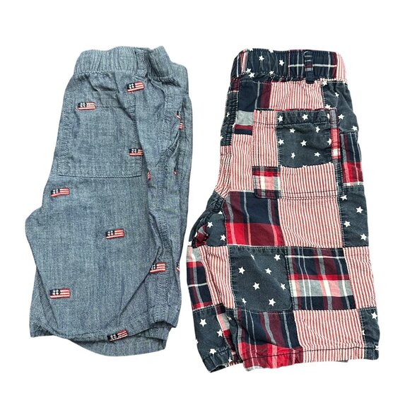 Gymboree Shorts Boys Size 6 Red White Blue Patriotic USA 4th of July Pull On - Picture 10 of 10